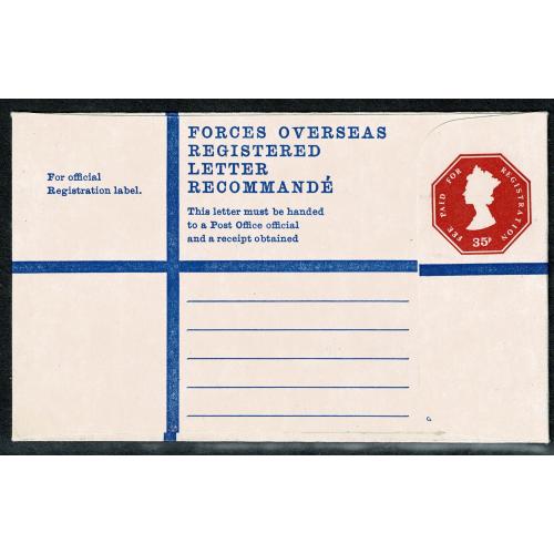 Registered Envelope. 35p vermilion  H&B RPF26