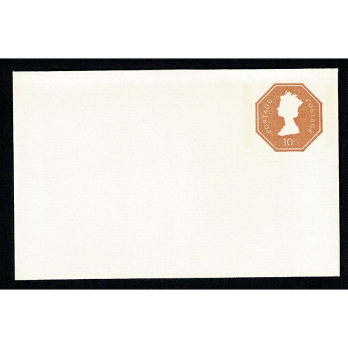 10p Orange. Size O. 95x145mm. 2 Phos Band. Space for Postcode on flap. H&B EP129