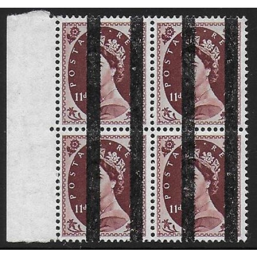 11d plum. Edwards Crown. Training School Bar Overprints