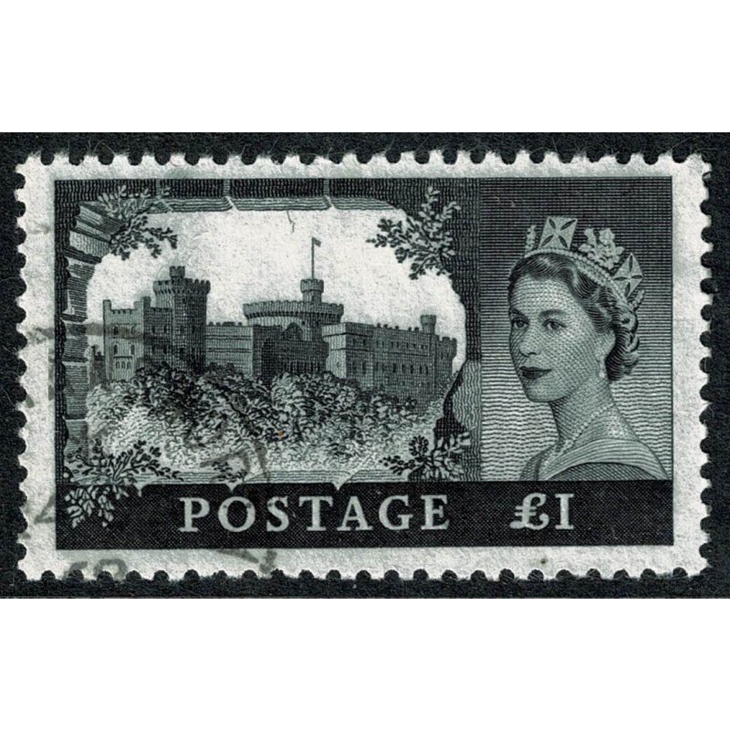 1967 £1 Black Bradbury Wilkinson. No Watermark. Very Fine used single. SG 762.