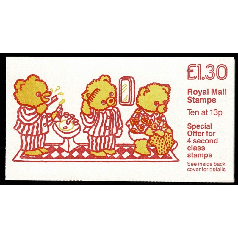 £1.30 Books for Children "Bears". Right margin plain pane DP68A. SG FL7b