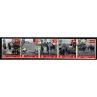1994 D-Day 50th Anniversary se-tenant strip of five. SG 1824/1828