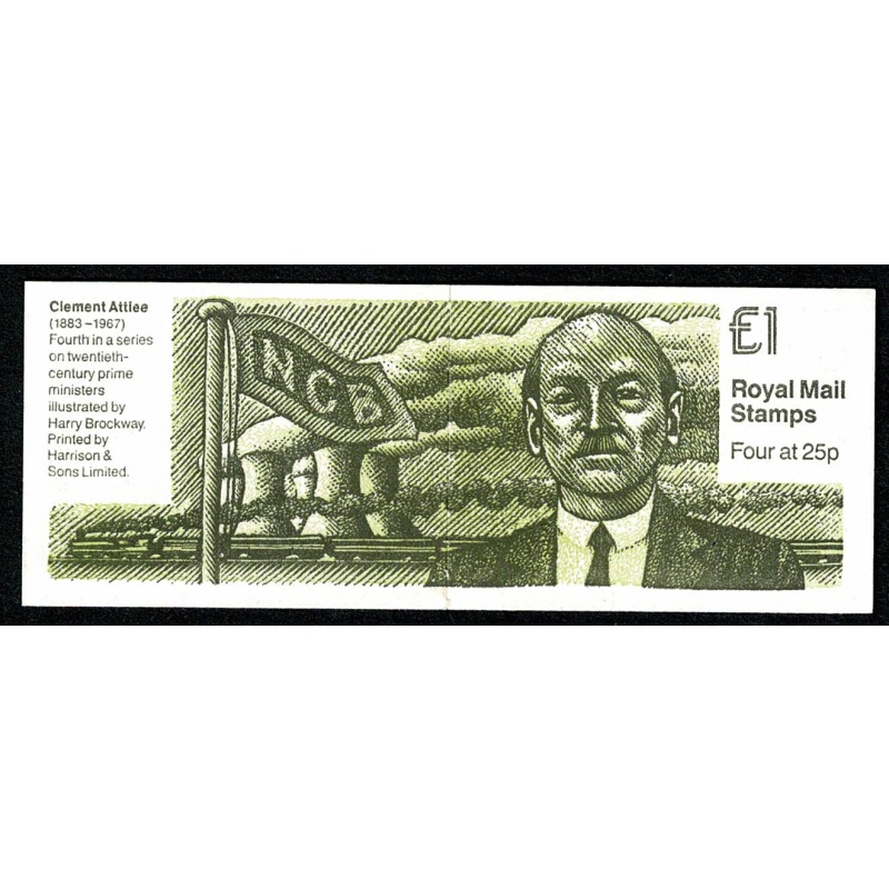 £1 Prime Ministers No.4  "Clement Attlee". DP214 Perf PI1 SG FH35