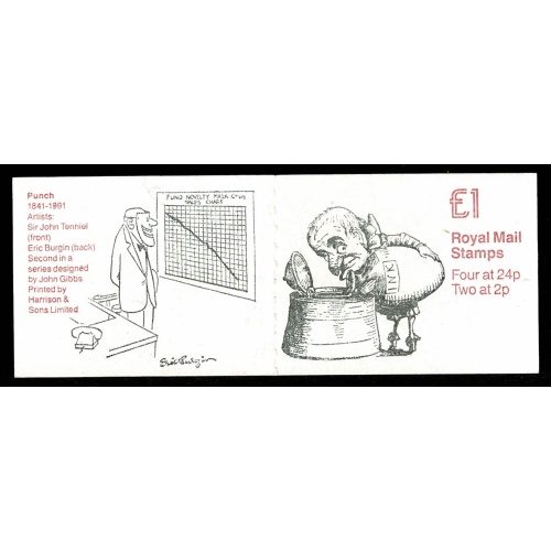 £1 Punch No.2  "Tenniel/Burgin".  DP174 Perf E3R SG FH24