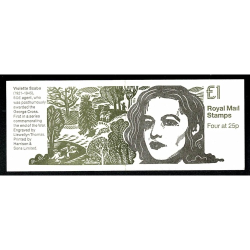 £1 End of WWII No.1   "Violette Szabo". DP214 Perf PI1 SG FH36