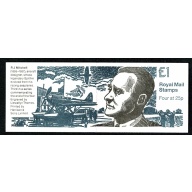 £1 End of WWII No.3 "R J Mitchell". DP214A (yellow fluor) Perf PI1 SG FH38