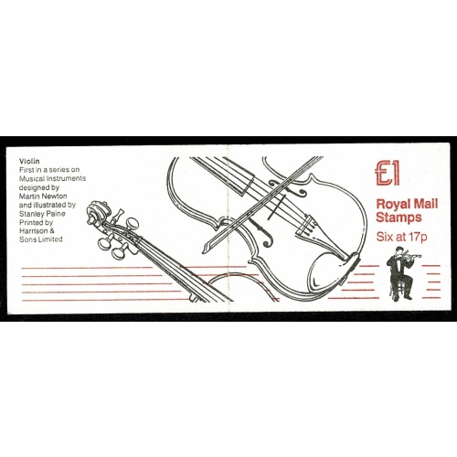£1 Musical Instruments No.1  "Violin". DP91 Perf E1 SG FH5