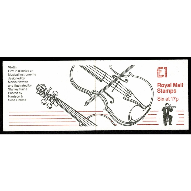 £1 Musical Instruments No.1  "Violin". DP91 Perf E1 SG FH5