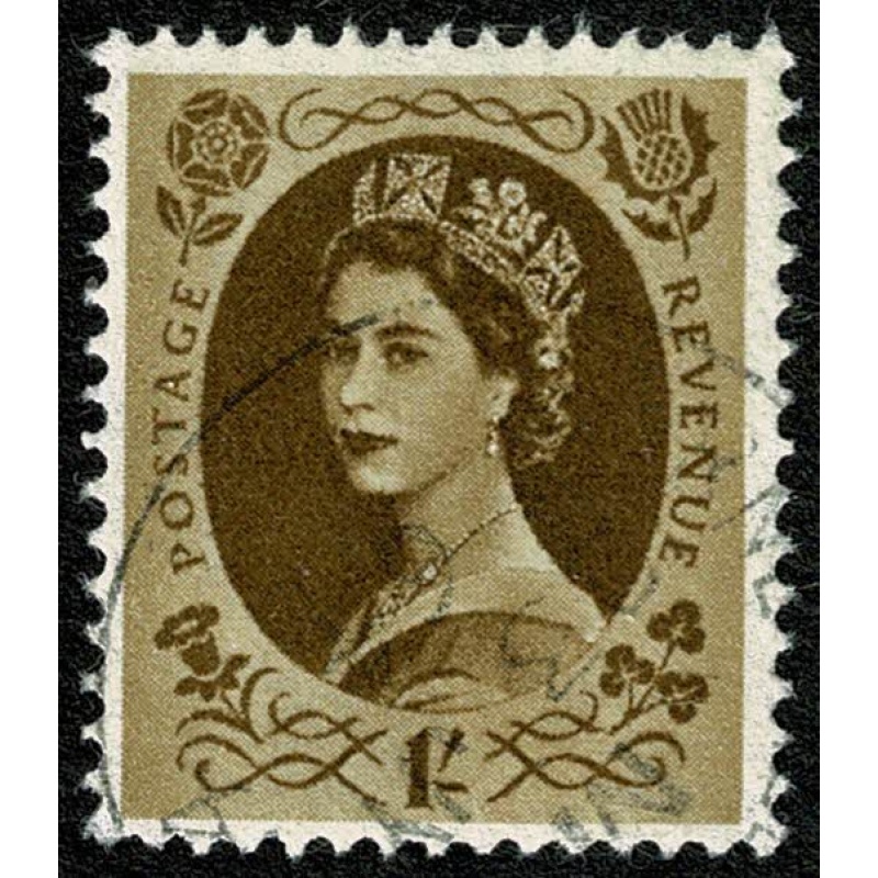 1/- bistre. Fine used. SG 584