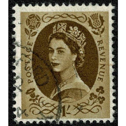 1/- bistre. Fine used. SG 584