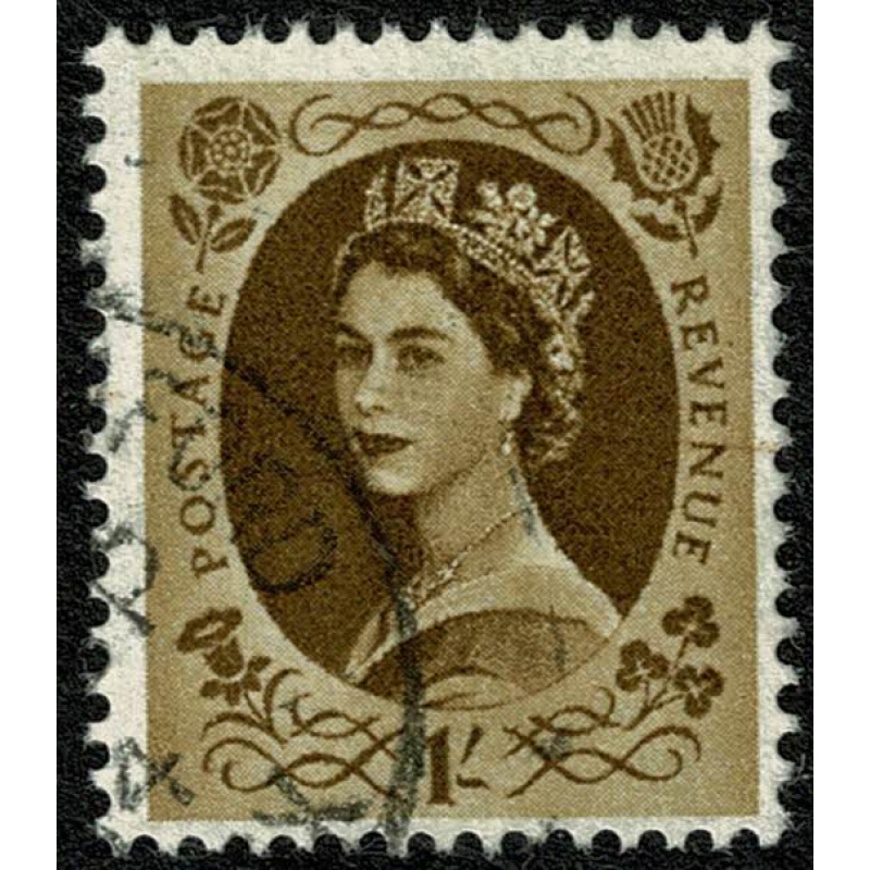 1/- bistre. Fine used. SG 584