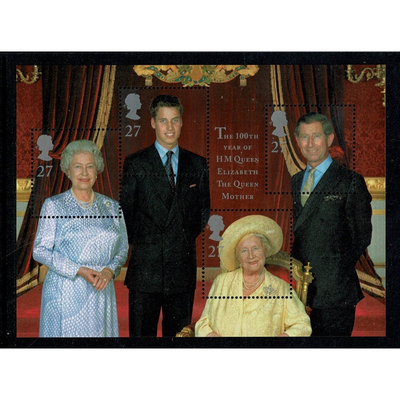 2000 Queen Mother 100th Birthday Miniature Sheet. Unmounted Mint. SG MS2161