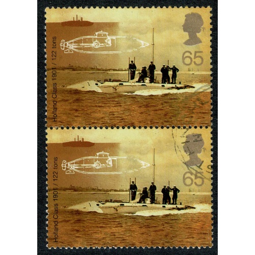 2001 Submarine Service 65p. Fine Used pair. SG 2205