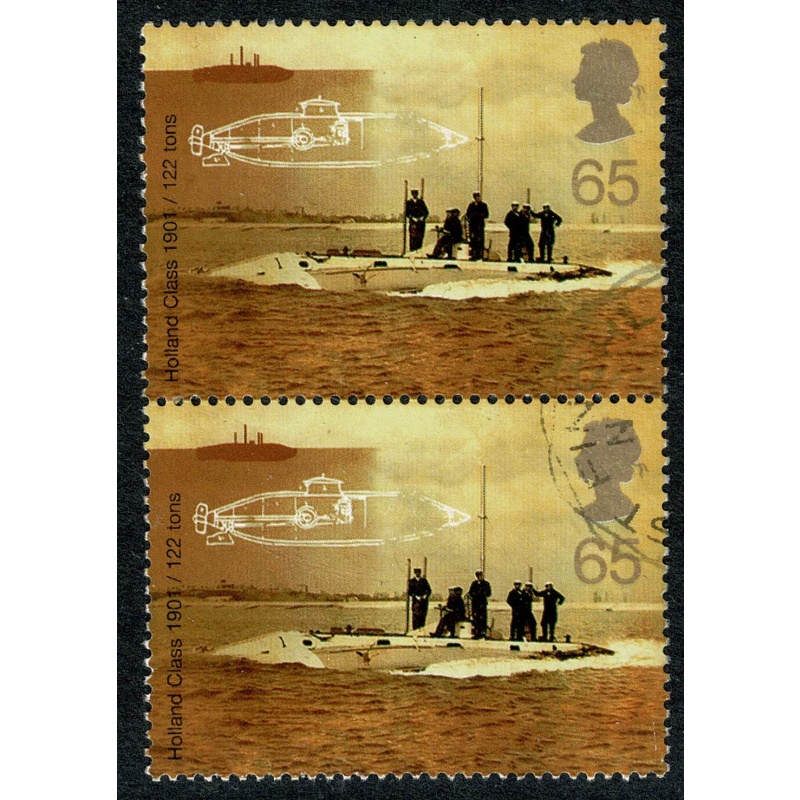 2001 Submarine Service 65p. Fine Used pair. SG 2205