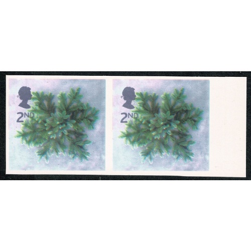 2002 Christmas 2nd. IMPERFORATE  MARGINAL HORIZONTAL PAIR. SG 2321b