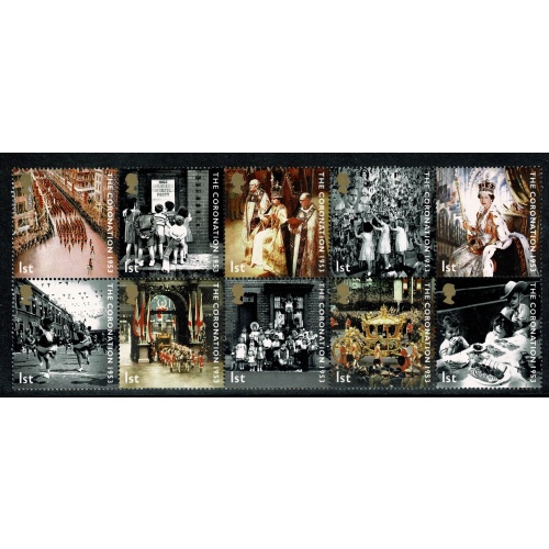 2003 Coronation. Set of 10 values. Unmounted Mint se-tenant block. SG 2368-2377