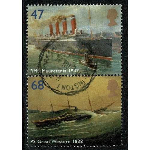 2004 Ocean Liners 47p / 68p s/t pair ex miniature sheet. Fine Used. SG 2451/2453