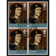 2008 Kings & Queens (House of Lancaster & York) 69p. Block of 4 Fine Used. SG 2817.