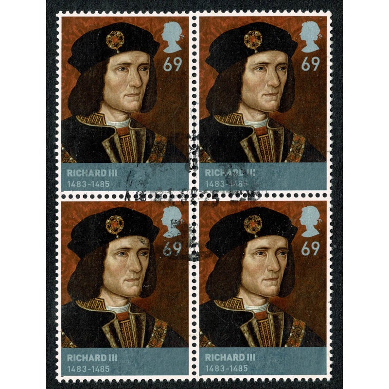 2008 Kings & Queens (House of Lancaster & York) 69p. Block of 4 Fine Used. SG 2817.