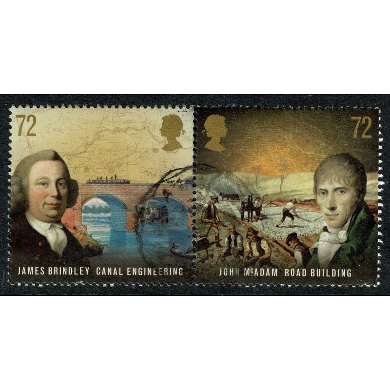 2009 Industrial Revolution 72p se-tenant pair FIne Used. SG 29222/2923