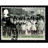 2018 Votes for Women. £1.40 "Coronation Procession" Fine used . SG 4054