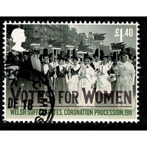 2018 Votes for Women. £1.40 "Coronation Procession" Fine used . SG 4054
