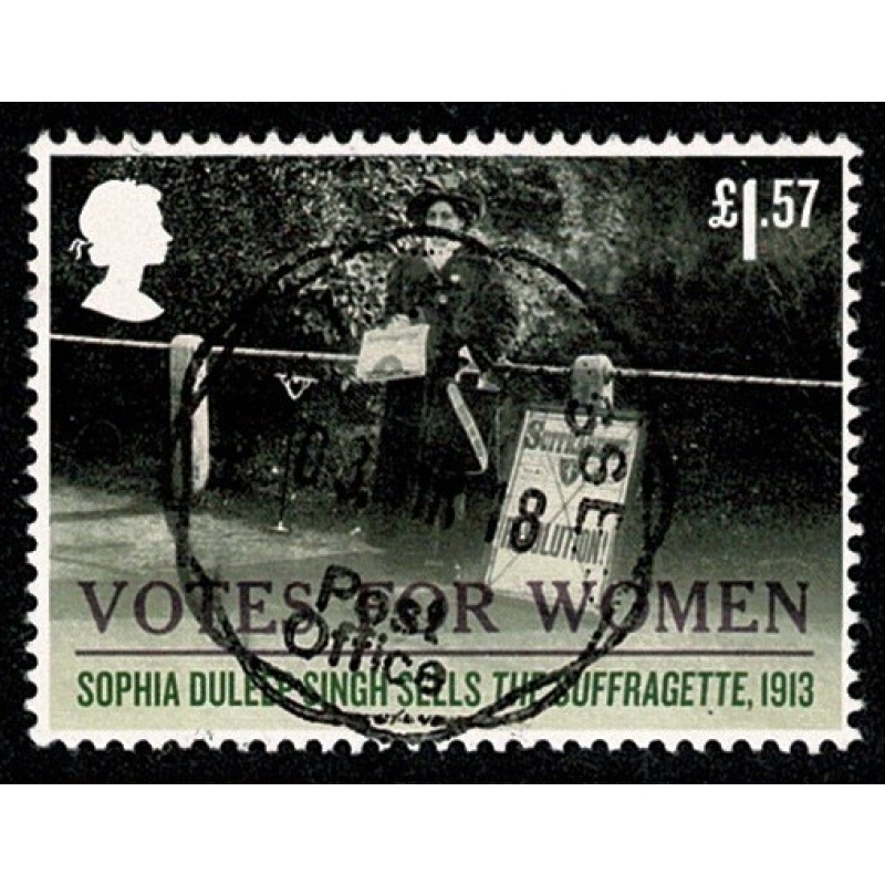 2018 Votes for Women. £1.57 "Sophia Singh" Fine used . SG 4056