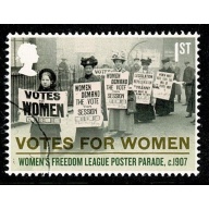 2018 Votes for Women. 1st "Poster Parade" Fine used . SG 4053