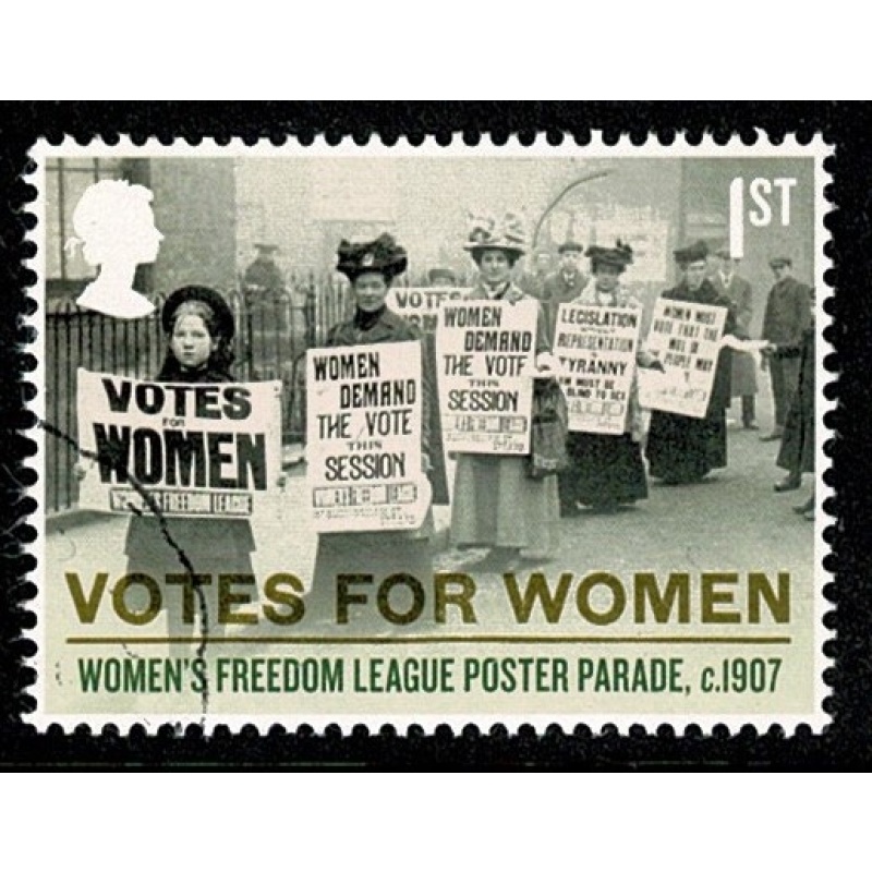 2018 Votes for Women. 1st "Poster Parade" Fine used . SG 4053