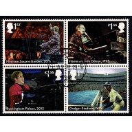 2019 Elton John. 1st/£1.55 Fine used s/t block ex Miniature Sheet. SG MS4261