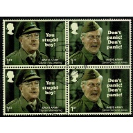 2018 Dads Army. 1st class se-tenant pair in block. SG 4101/4102