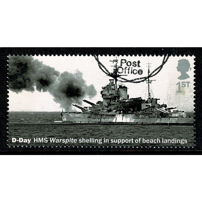 2019 D-Day. 1st "HMS Warspite" Fine used. SG 4231