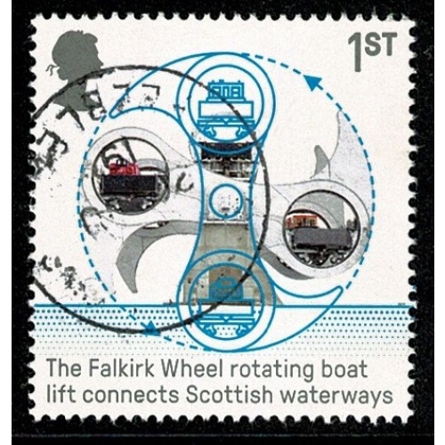 2019 British Engineering. 1st "Falkirk Wheel" Fine used . SG 4213