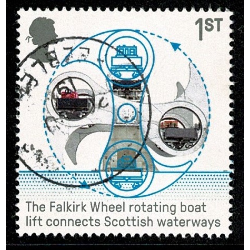 2019 British Engineering. 1st "Falkirk Wheel" Fine used . SG 4213