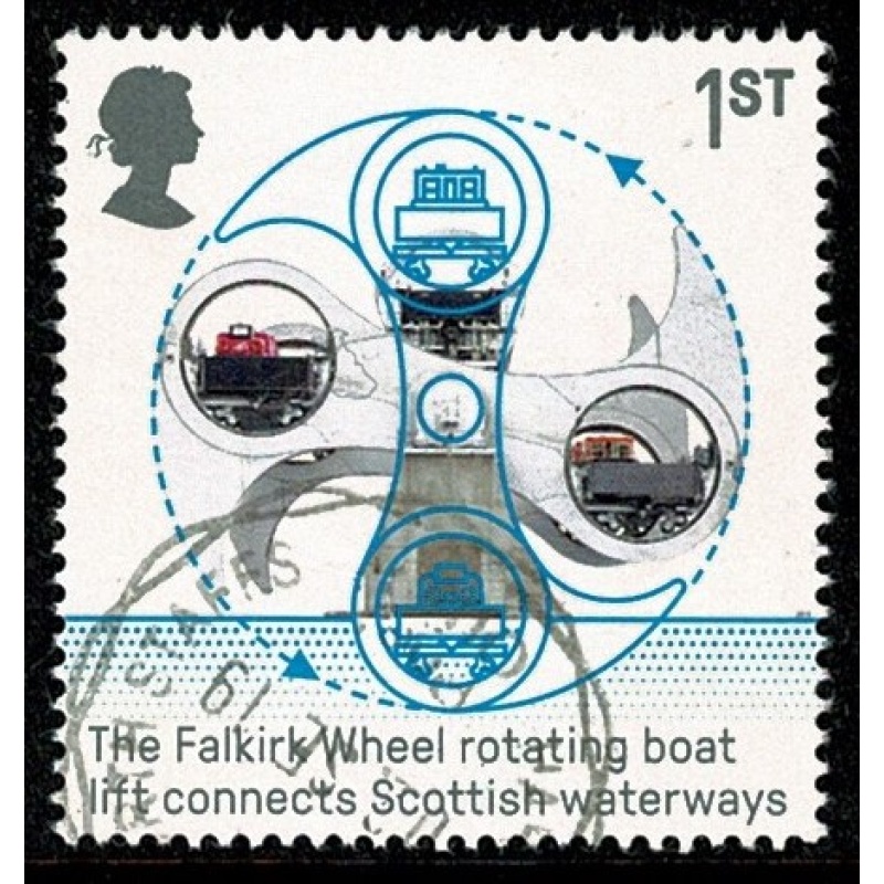 2019 British Engineering. 1st "Falkirk Wheel" Fine used . SG 4213
