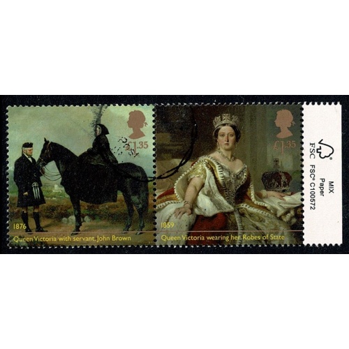 2019 Victoria Bicentenary. £1.35. Fine used s/t pair. SG 4221/4222