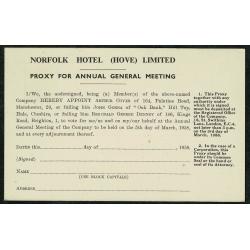 1957 2d brown STO postcard Norfolk Hotel Ltd  H&B CS147