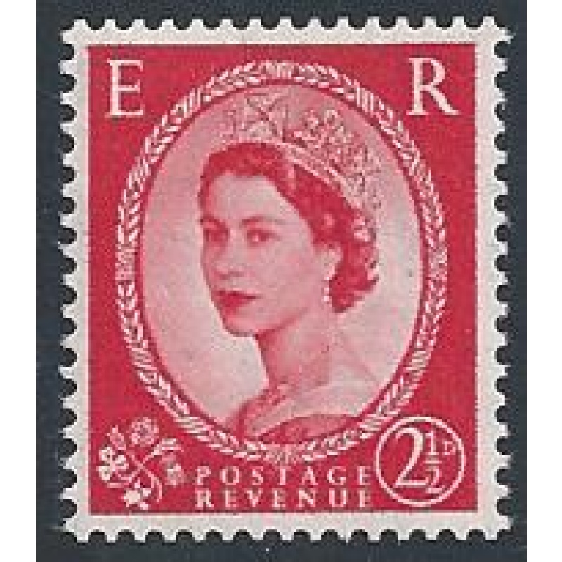 SG 519a. 2½d carmine Type I. Sideways Tudor watermark.