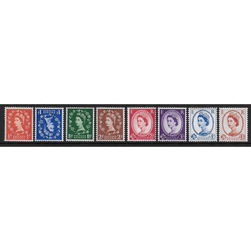 1958 Graphite Line issue. Wmk Multiple Crowns. Mounted mint Set