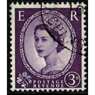 1954 Tudor Crown Wmk 3d deep lilac . Very Fine Used single. SG 520