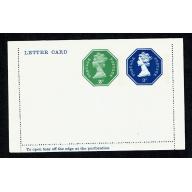 3p blue + 2p green letterpress design letter card. H&B LCSP18