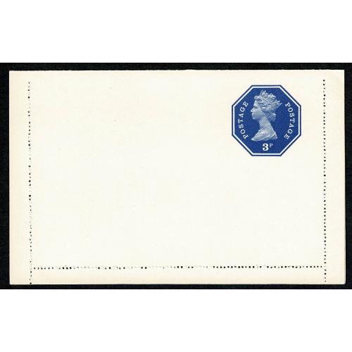 3p blue letterpress design letter card. H&B LCSP11