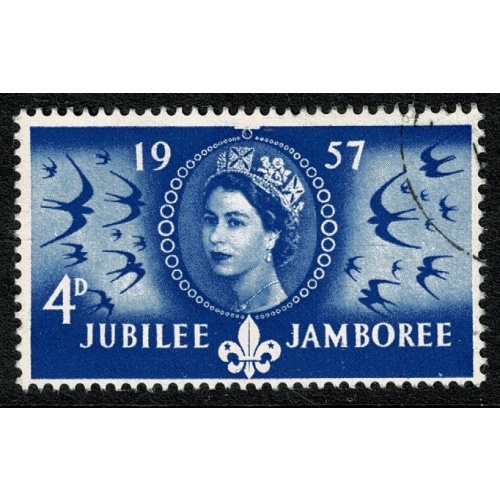 1957 Scout Jubilee 4d. Fine used SG 558