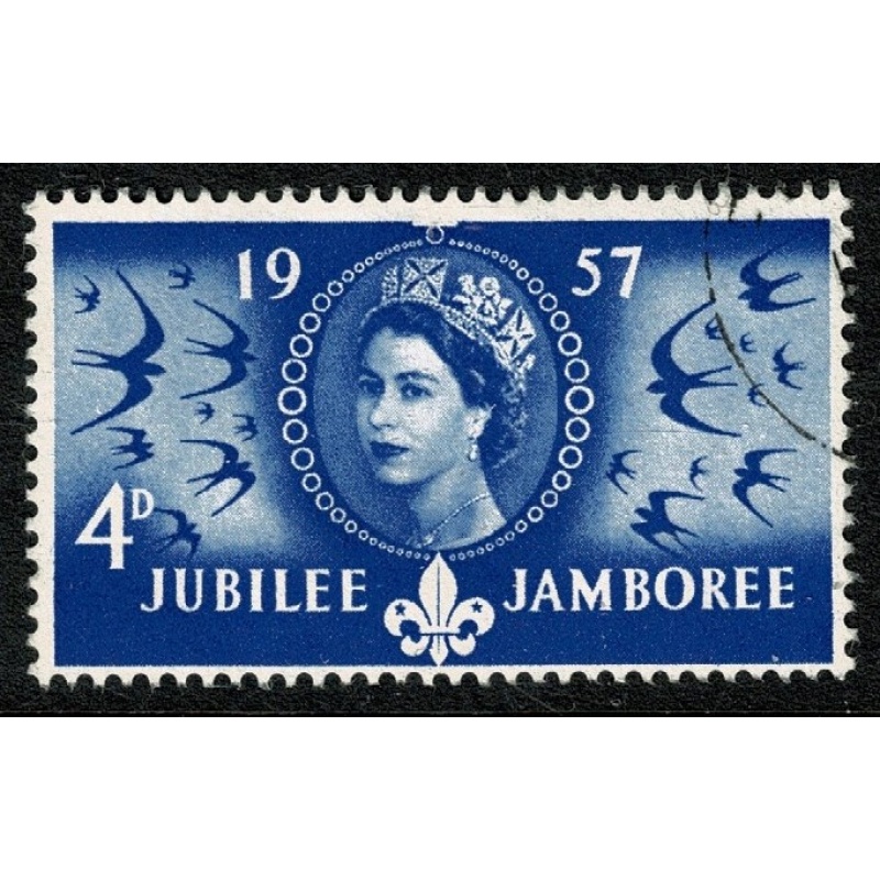 1957 Scout Jubilee 4d. Fine used SG 558