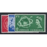 1957 Scout Jubilee. SG 557-559