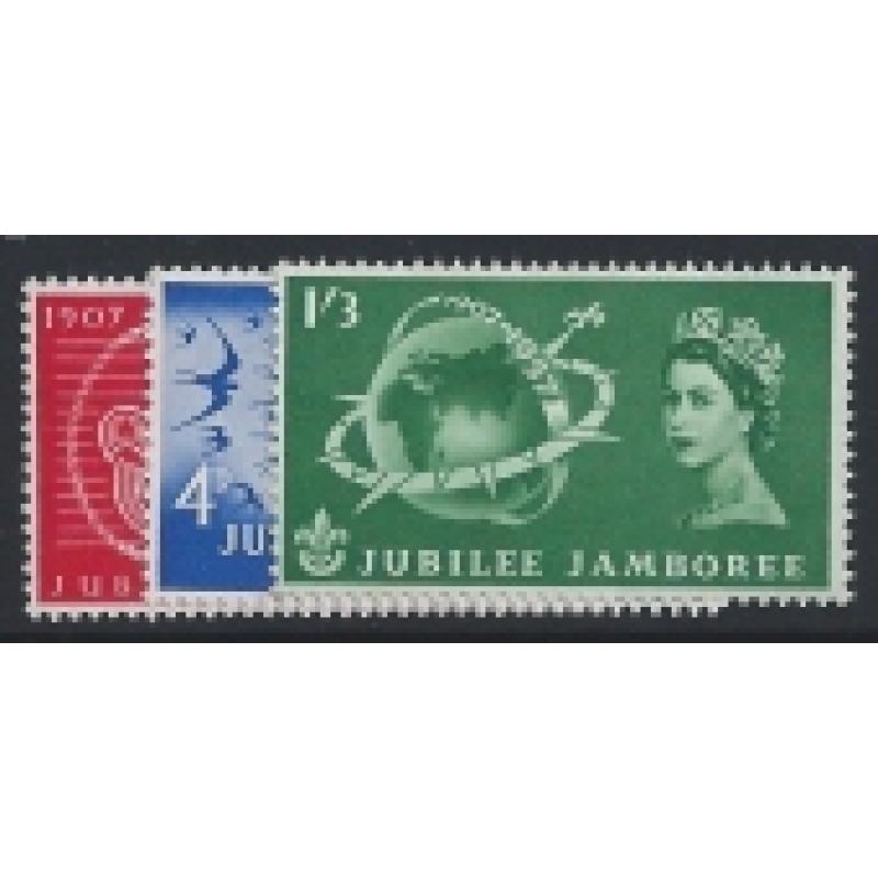 1957 Scout Jubilee. SG 557-559