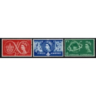 1957 Scout Jubilee. SG 557-559