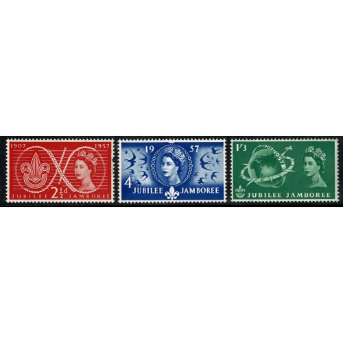 1957 Scout Jubilee. SG 557-559