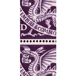 1958 Games 3d. "Shoulder flaw" variety. SG Concise 567b. Spec. W9b