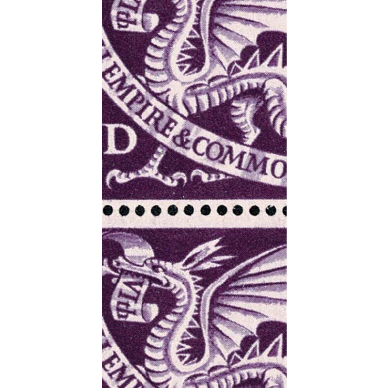 1958 Games 3d. "Shoulder flaw" variety. SG Concise 567b. Spec. W9b